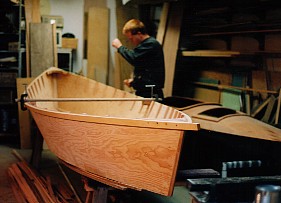 Matt building the dory in my shop